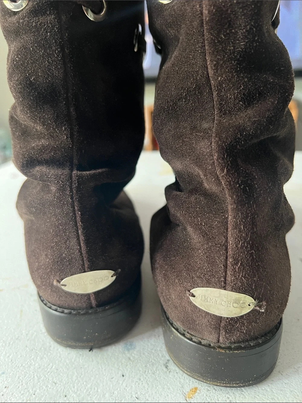 Jimmy Choo Genuine Suede Boots Sz 8